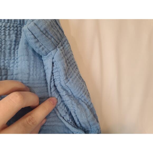 Lake Hampton Serene Blue Top Shorts Pajamas Set Gauze XXL Plus Cotton Blend - Picture 13 of 13